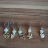 Handgemachte Maschenmarkierer Gold mit Motiven
