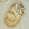 Hellbraun marmoriertes Tablett