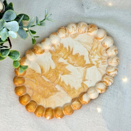 Beige-Golden marmoriertes Tablett 