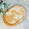 Beige-Golden marmoriertes Tablett 