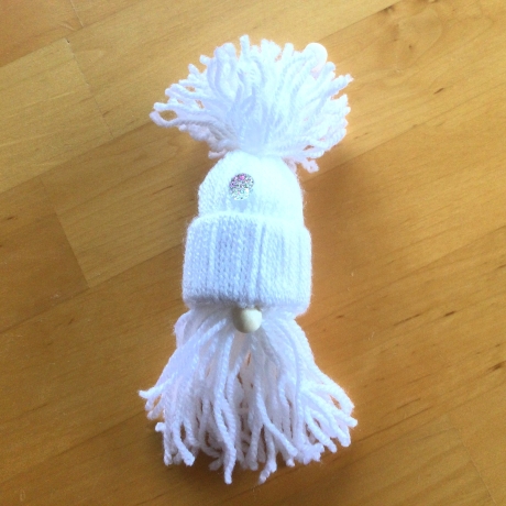 Weihnachtswichtel Gnome 2er Set in weiß handgemacht von Hobbyhaus
