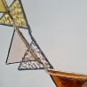 Wimpelkette Gelb/Rosé Tiffany-Glaskunst