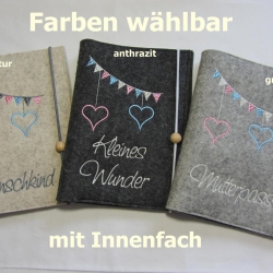 Mutterpass-Hülle aus 100% Wollfilz