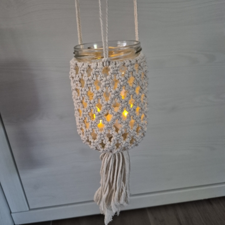 Makramee Windlicht 11 (Windlichter)