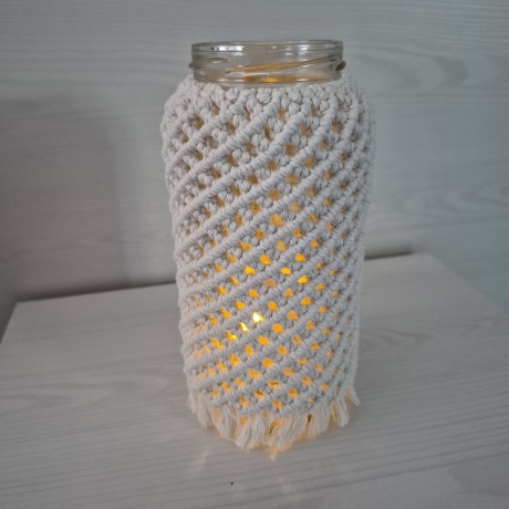 Makramee Windlicht 5 (Windlichter)
