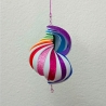 Windspiel basteln Kinder-Bastelset, 3x Glitzer-Regenbogen Mobile