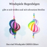 Windspiel basteln Kinder-Bastelset, 3x Regenbogen Wind-Mobile 