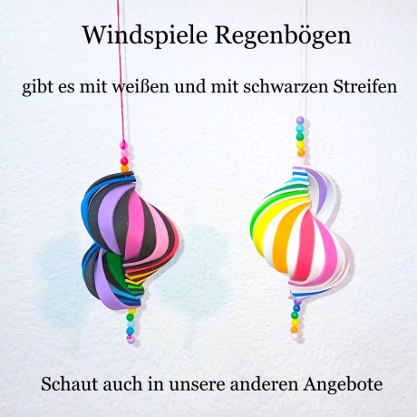 Windspiel selber basteln Kinder-Bastelset, 3 Windspiele Spiralen