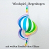 Windspiel basteln Kinder-Bastelset, 3x Regenbogen Wind-Mobile 
