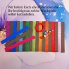 Windspiel basteln Kinder-Bastelset, 3x Wind-Mobile Glitzer-Set
