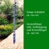 Windspiel gehäkelt Windspirale Windspinner Blau-Weiß 110cm