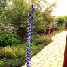 Windspiel gehäkelt Windspirale Windspinner Blau-Weiß 110cm