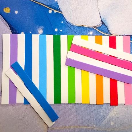 Windspiel basteln Kinder-Bastelset, 3x Regenbogen Wind-Mobile 