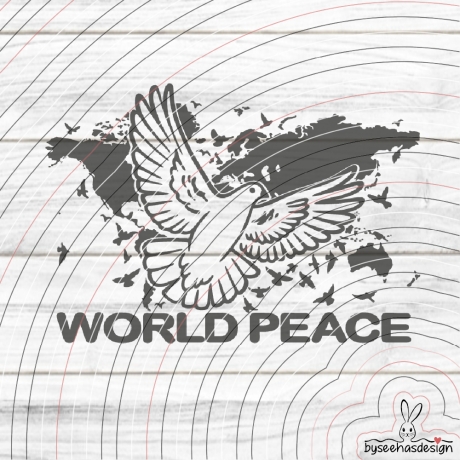 World Peace Plotterdatei SVG DXF