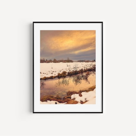 Fotografie Winter-Abendstimmung - FineArt Druck