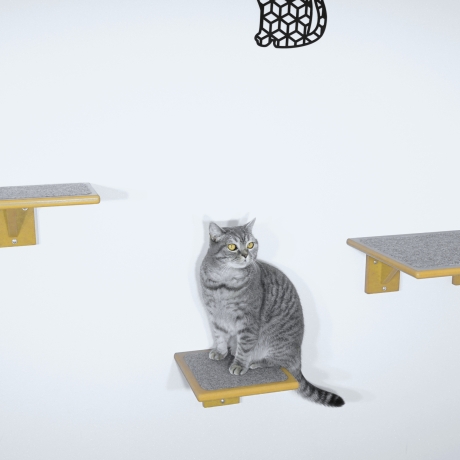 XL Hüpfstufe für Katzen -  3er Set - Katzenkletterwand