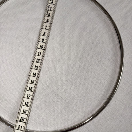XXL Taschenring 21 cm Durchmesser silber - Griff - Metallring