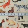 Digitalstoff York Katzen beige
