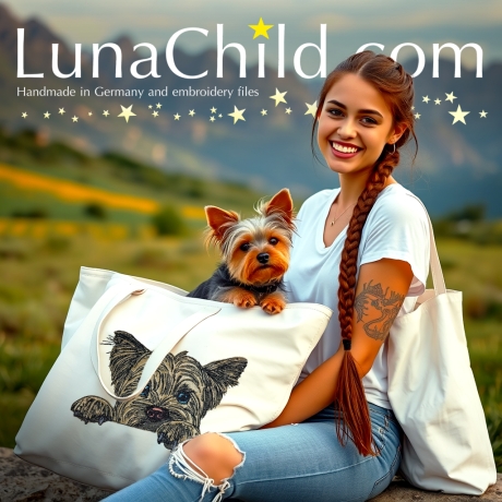 NEU Stickdatei Applikation Yorkshire Cindy 