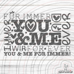 You and me Plotterdatei SVG DXF 