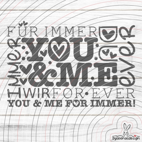 You and me Plotterdatei SVG DXF 