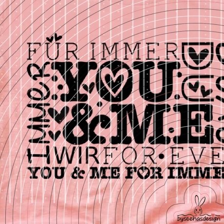 You and me Plotterdatei SVG DXF 
