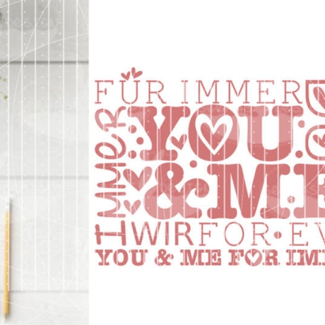 You and me Plotterdatei SVG DXF FCM