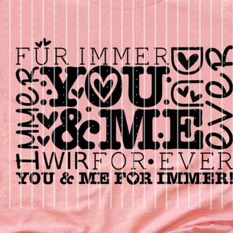 You and me Plotterdatei SVG DXF FCM