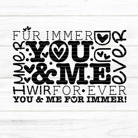 You and me Plotterdatei SVG DXF FCM