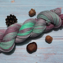 Handgefärbte Glitzer(socken)wolle Stardust 24/13