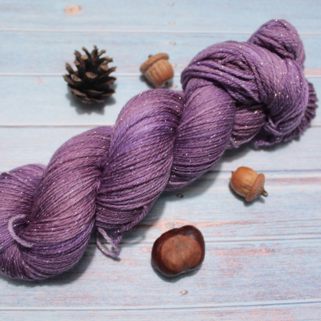 Handgefärbte Glitzer(socken)wolle Stardust 24/9