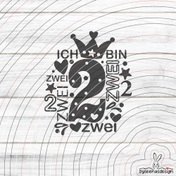 Zahl 2 Plotterdatei  SVG DXF 