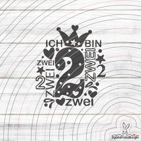 Zahl 2 Plotterdatei  SVG DXF 