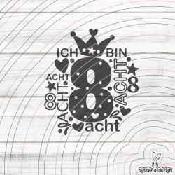 Zahl 8 Plotterdatei SVG DXF