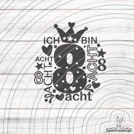 Zahl 8 Plotterdatei SVG DXF