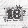 Zahl Sechzehn Plotterdatei SVG DXF