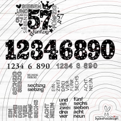 Zahlen 50-70 Plotterdatei SVG