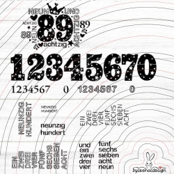 Zahlen 80-100 Plotterdatei SVG