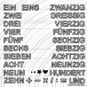 Zahlen Texte 1-100 Plotterdatei SVG DXF