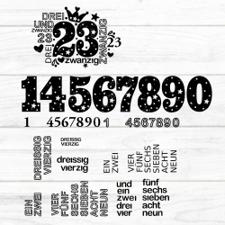 Zahlen 20-40 Plotterdatei SVG FCM