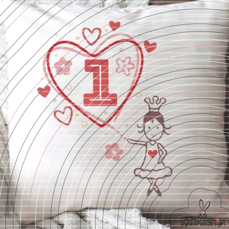 Zahlenherz 1-9 Plotterdatei SVG DXF