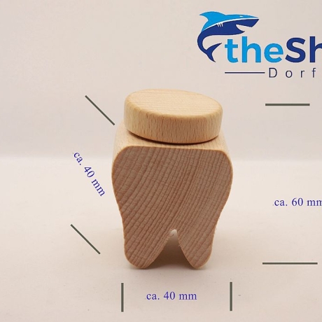 Zahnbox aus Holz, für die Zahnfee, personalisiert -Lasergravur