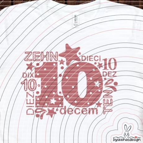 Zahl 10 Plotterdatei SVG DXF 