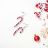 Weihnachtsohrringe Zuckerstangen – Polymer Clay Ohrschmuck