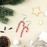 Weihnachtsohrringe Zuckerstangen – Polymer Clay Ohrschmuck