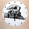 Schallplattenuhr Wanduhr Lokomotive