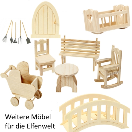 Elfenwelt runder Tisch Minimöbel für Elfenlandschaft Fairy Garden