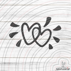 Zwei Herzen Plotterdatei SVG DXF