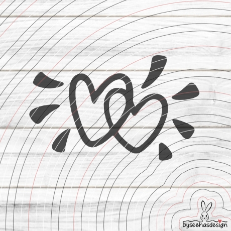 Zwei Herzen Plotterdatei SVG DXF