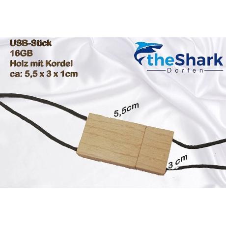 USB-Stick aus Holz 16GB individuell per Lasergravur veredelt